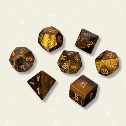 dés JDR oeil de tigre