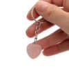 porte-clés coeur quartz rose