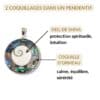 pendentif shiva et ormeau