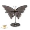Face arrière du papillon en agate grise naturelle, pièce unique 01