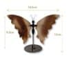 Dimensions du papillon sculpté en agate dans les tons bruns, modèle 01