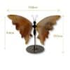 Dimensions du papillon sculpté en agate dans les tons bruns, modèle 02