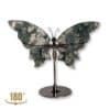 Vue arrière du papillon en agate mousse sculptée, pièce unique 01