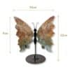 Dimensions du papillon en jaspe océan naturel, pièce unique