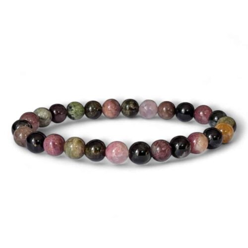 bracelet tourmaline multicolore 8mm