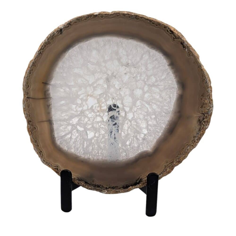 tranche d'agate naturelle 15x14,5cm