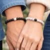 bracelet couple howlite onyx