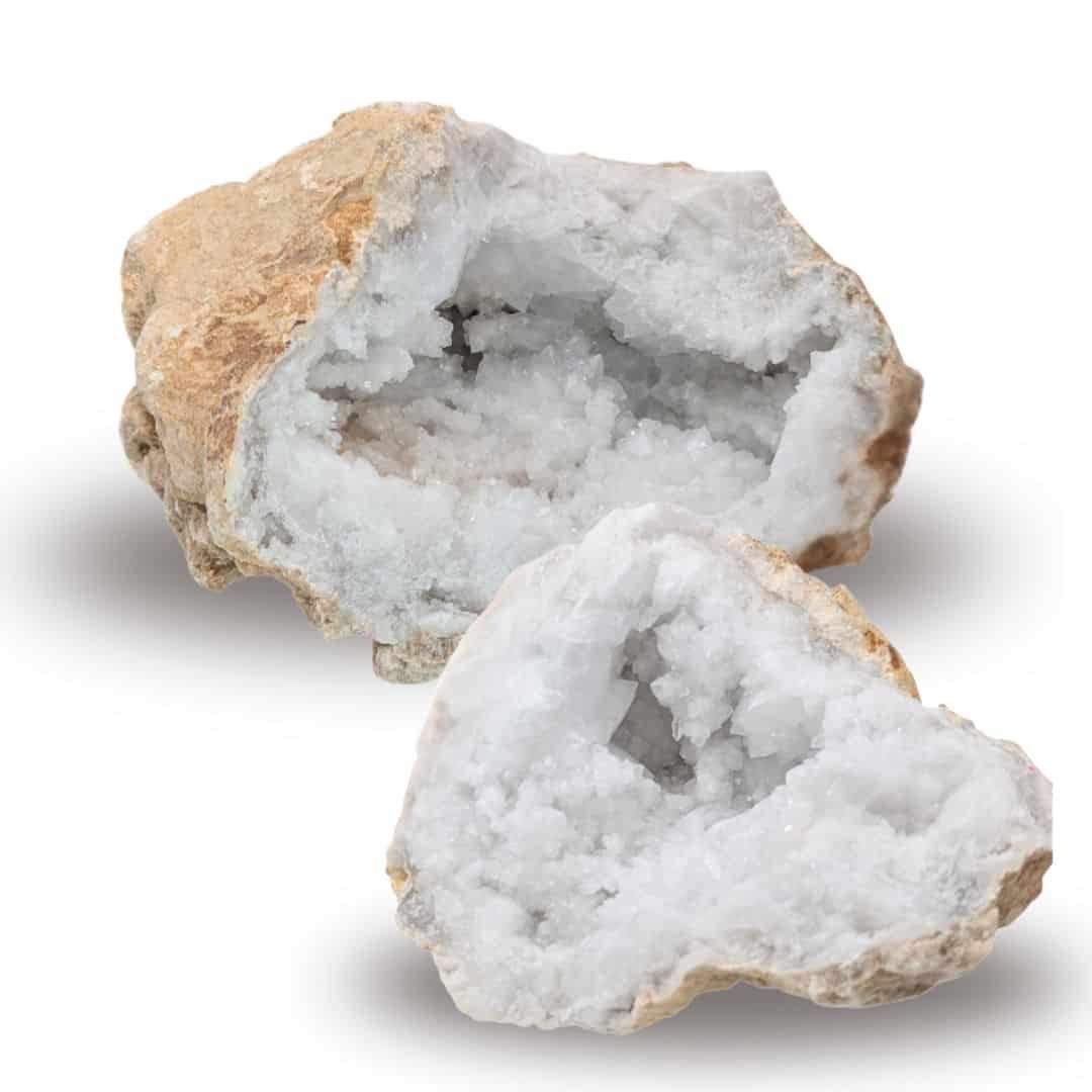Grande Géode De Cristal De Roche Naturelle Entière - Pierre Fine Décoration Ou Collection