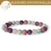 bracelet blessures emotionnelles pierres naturelles rhodonite quartz rose amazonite amethyste pour apaiser les emotions et guerir