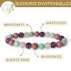 bracelet pierres blessures emotionnelles rhodonite quartz rose amazonite amethyste pour guerir les blessures emotionnelles et retrouver apaisement
