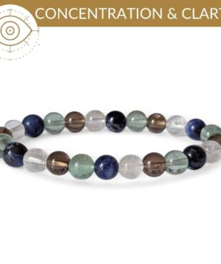 bracelet concentration pierres naturelles fluorite sodalite quartz fumé cristal de roche pour ameliorer la concentration et rester focus