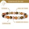 bracelet pierres confiance en soi pierre de soleil citrine oeil de tigre cornaline pour vaincre le manque de confiance