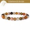 bracelet confiance en soi pierres naturelles pierre de soleil citrine oeil de tigre cornaline pour developper assurance et estime de soi
