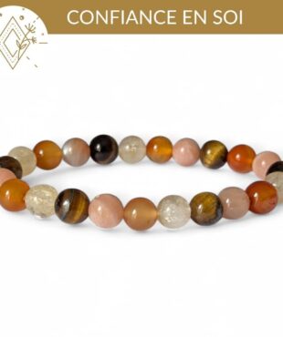 bracelet confiance en soi pierres naturelles pierre de soleil citrine oeil de tigre cornaline pour developper assurance et estime de soi