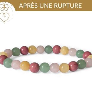 bracelet rupture amoureuse pierres naturelles calcite jaune quartz rose rhodonite aventurine pour se reconstruire apres une rupture