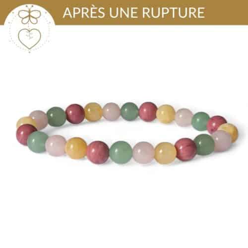 bracelet rupture amoureuse pierres naturelles calcite jaune quartz rose rhodonite aventurine pour se reconstruire apres une rupture
