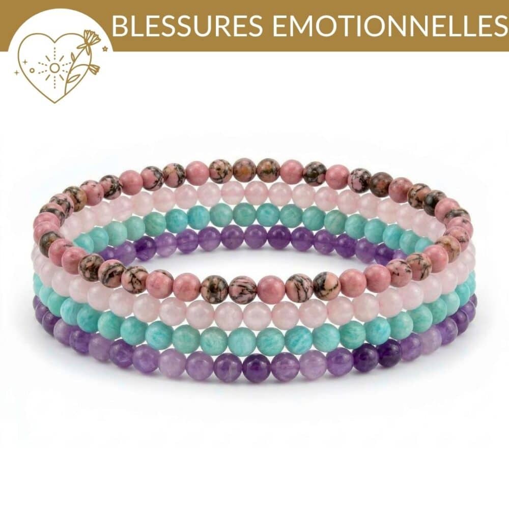 kit bracelets blessures emotionnelles pierres naturelles pour se reconstruire apres une blessure emotionnelle