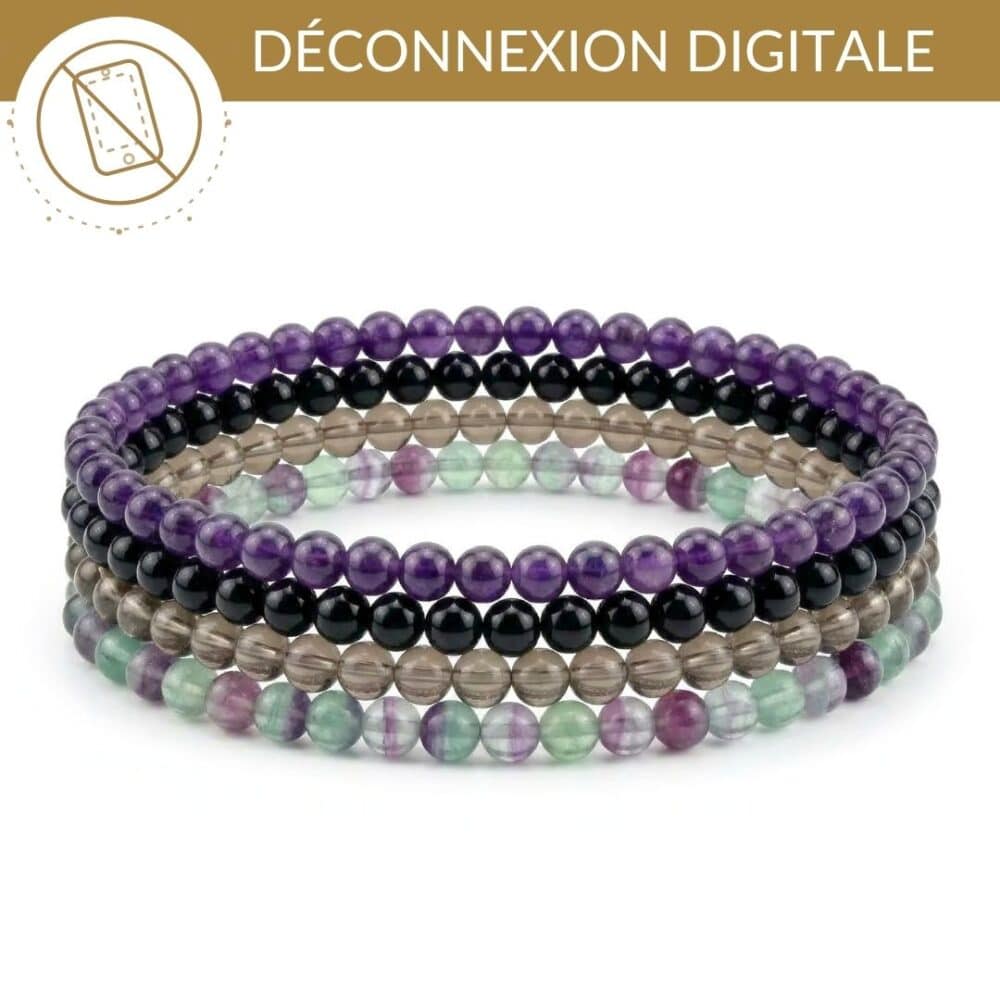kit bracelets deconnexion digitale pierres naturelles pour se detacher des ecrans et retrouver presence