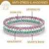 bracelets pierres anti stress lepidolite howlite amazonite quartz rose relaxation detente et apaisement emotionnel