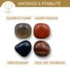 quelle pierre pour s ancrer obsidienne jaspe rouge quartz fumé oeil de taureau ancrage et enracinement