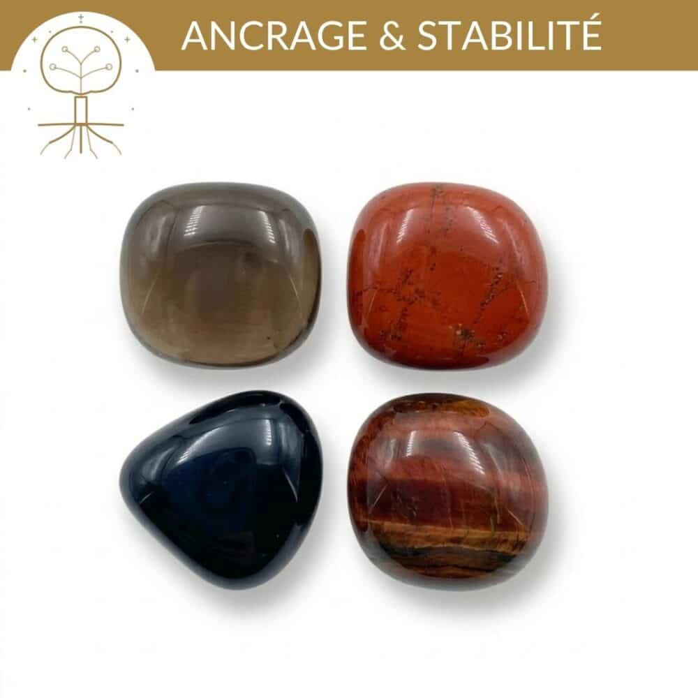 kit pierres ancrage pierres naturelles pour se recentrer et retrouver stabilite emotionnelle naturellement