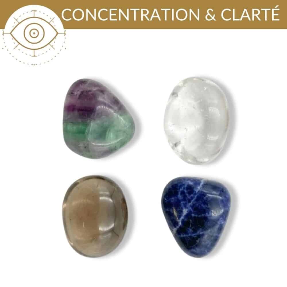 kit pierres concentration pierres naturelles pour ameliorer la concentration et clarifier les pensees naturellement