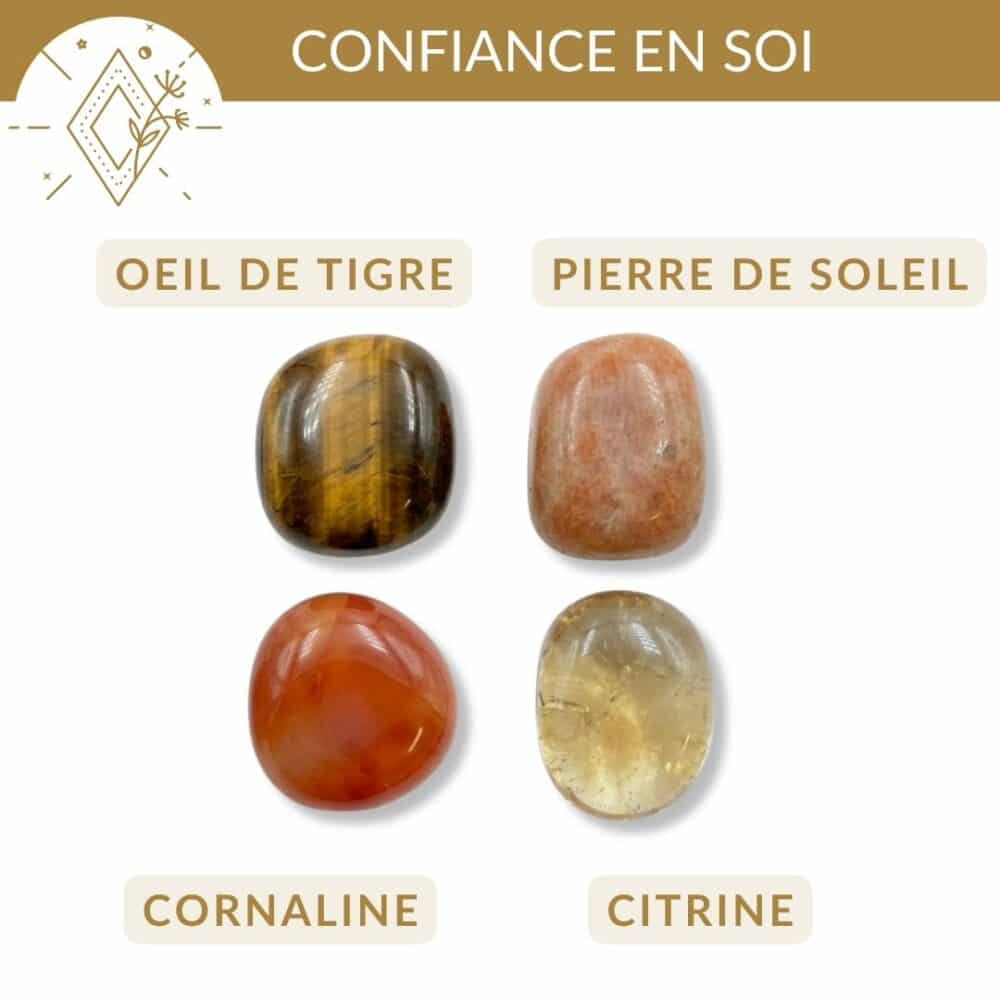 quelle pierre pour la confiance en soi pierre de soleil citrine oeil de tigre cornaline assurance et estime de soi