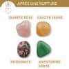 quelle pierre pour se remettre d une rupture calcite jaune quartz rose rhodonite aventurine guerison apres separation