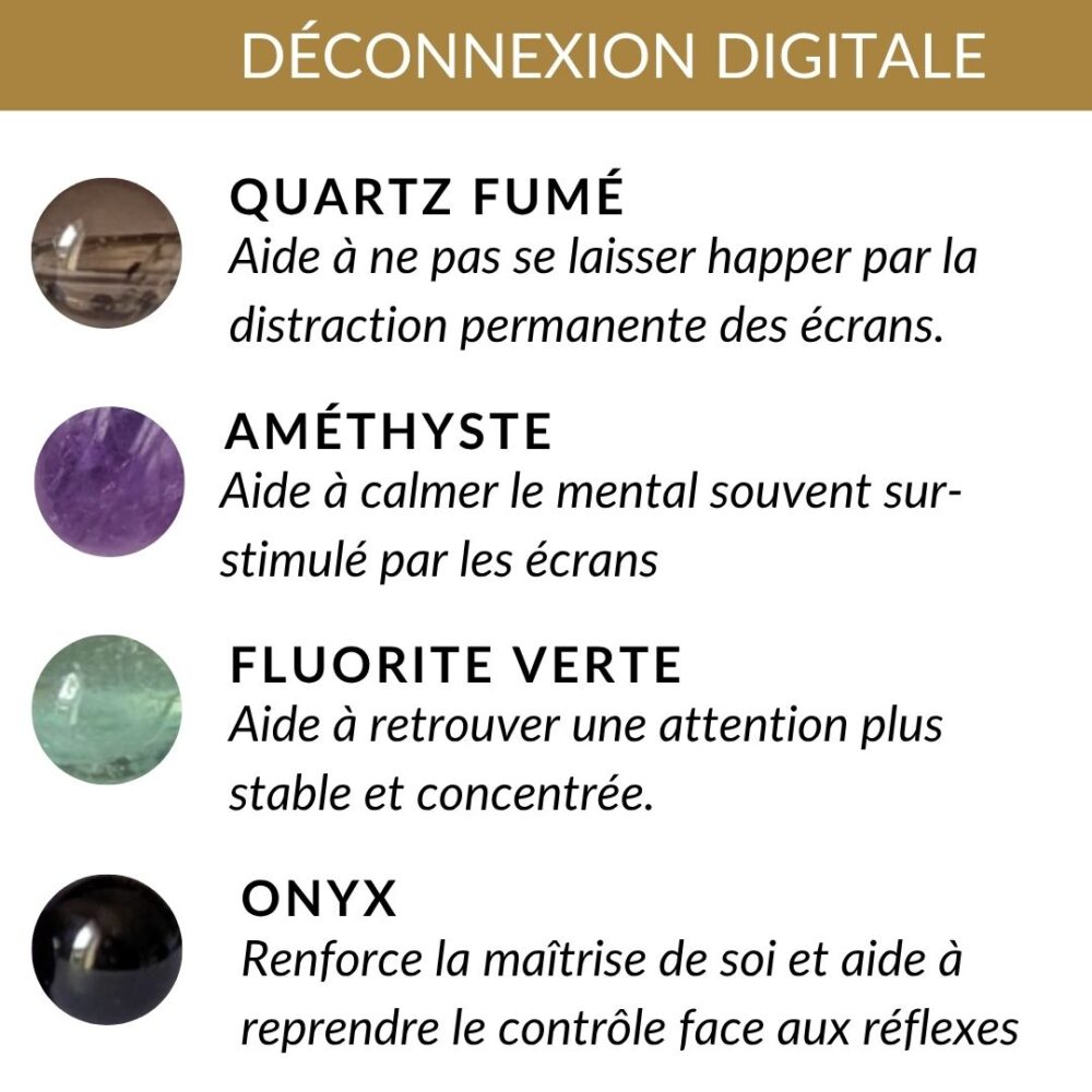 pierres deconnexion digitale bienfaits pause ecrans reduction distractions calme mental presence et concentration