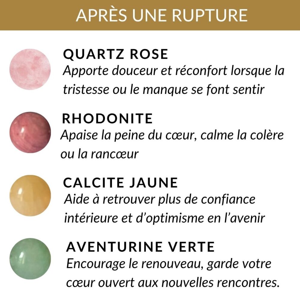 pierres rupture amoureuse bienfaits reconstruction emotionnelle renouveau amour de soi guerison apres rupture