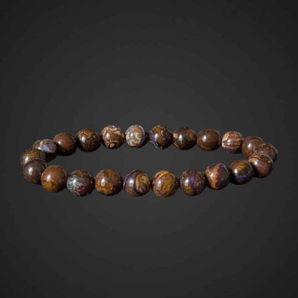 bracelet opale boulder 8mm