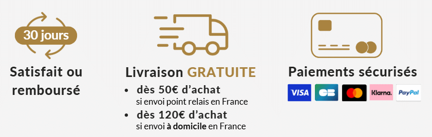 Achetez vos pierres naturelles et bracelets en toute confiance chez Garaulion : livraison rapide, livraison gratuite, paiement sécurisé, satisfait ou remboursé 30 jours et plus de 2 000 avis clients notés 4,8/5