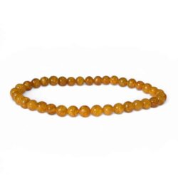 Bracelet en ambre naturel 4 mm de qualité AA, composé de perles soigneusement sélectionnées pour leur transparence, leurs nuances chaleureuses et leur qualité exceptionnelle.