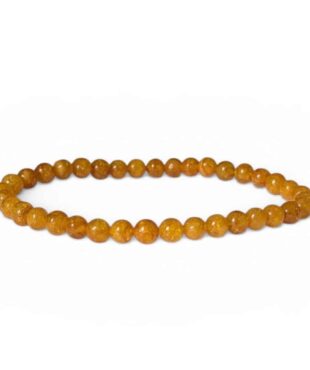 Bracelet en ambre naturel 4 mm de qualité AA, composé de perles soigneusement sélectionnées pour leur transparence, leurs nuances chaleureuses et leur qualité exceptionnelle.