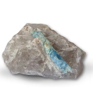 Aigue marine sur quartz 264g