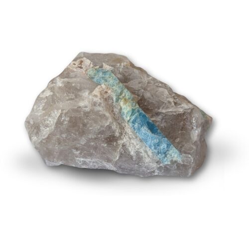 Aigue marine sur quartz 264g