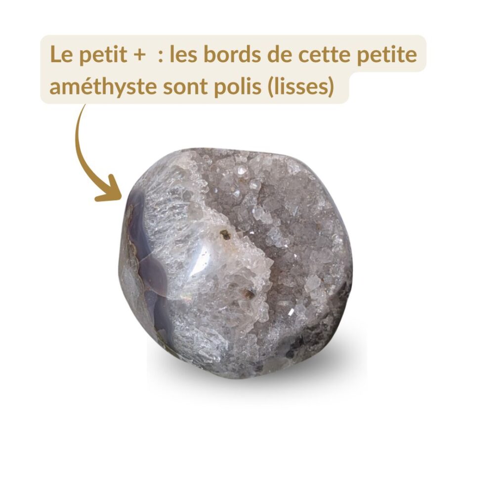 géode améthyste bords polis