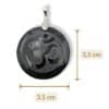 pendentif om obsidienne dimensions 3,5 cm