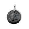 pendentif om obsidienne pierre naturelle