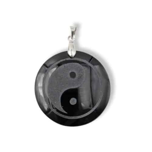 pendentif yin yang obsidienne pierre naturelle (1)