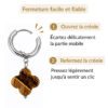 Ouverture et fermeture de la créole des boucles d’oreilles trèfle en œil de tigre