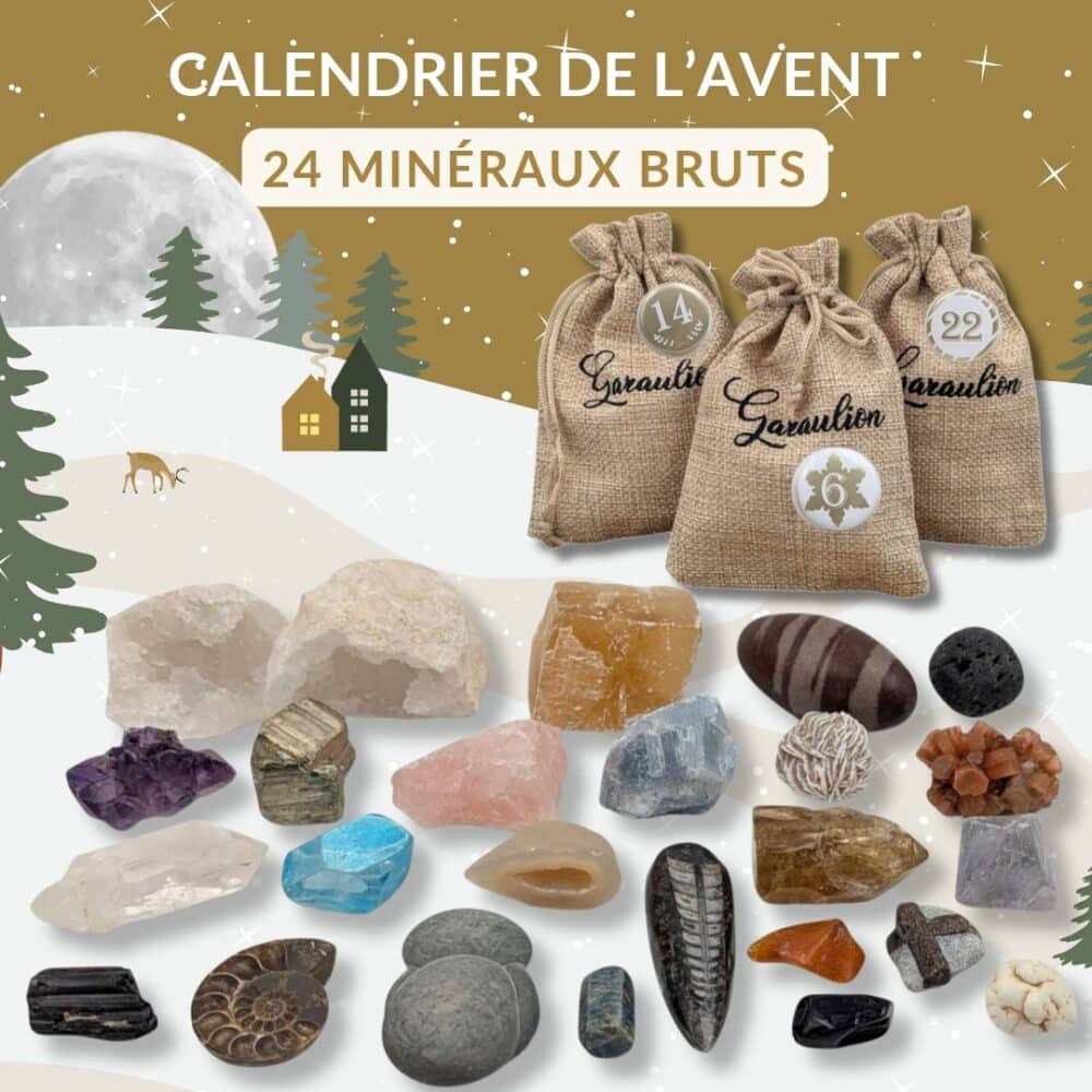 calendrier de l'avent 24 minéraux bruts