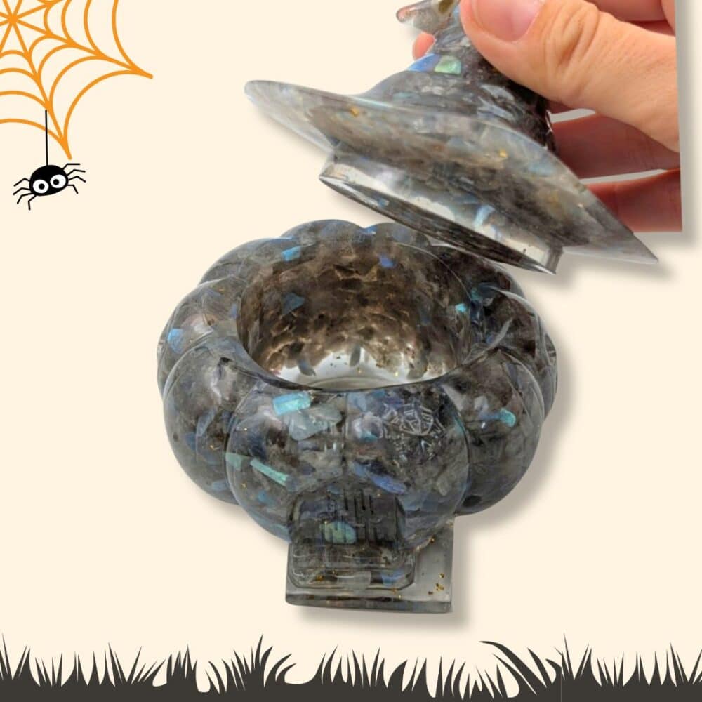 citrouille couvercle labradorite