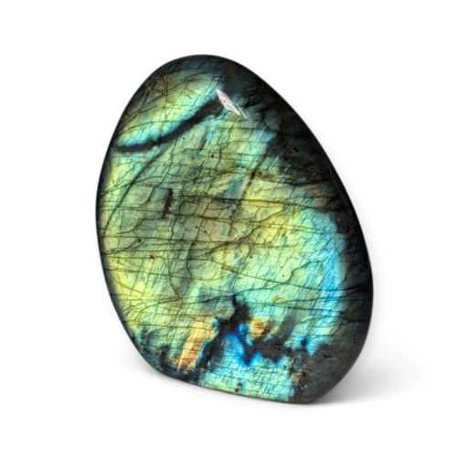 Labradorite reflets jaunes dominants 618g