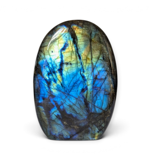 Labradorite reflets bleus et jaunes 795g