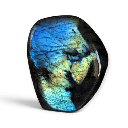 Labradorite reflets bleus et jaunes 967g